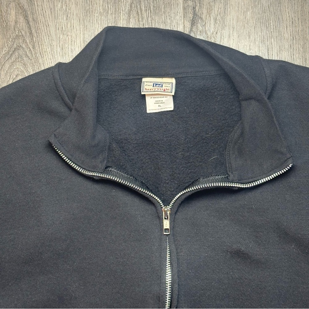 Lee Heavyweight Sweatshirt Mens XL‎ Black Full Zip Fleece Lined Jacket Casual